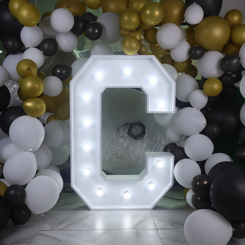 三级产品列表Marquee Light 4 Feet White Gloss Letter C Sign