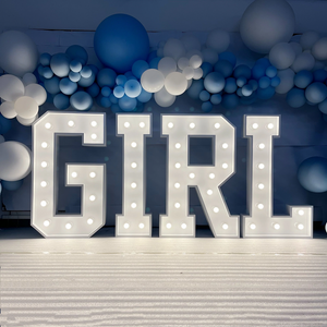 'GIRL' Marquee Letter 4 Feet White Gloss Light